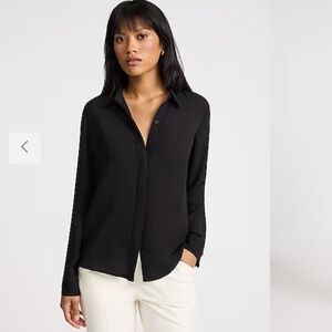 Express – Black Portofino Shirt (Slim Fit, Size M)